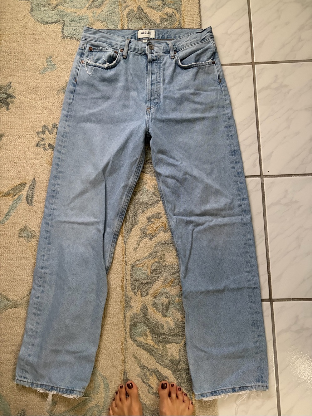AGOLDE Light Blue Straight-Leg women’s Jeans
